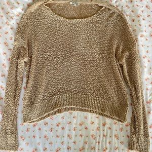 Pink/tan Knit Sweater